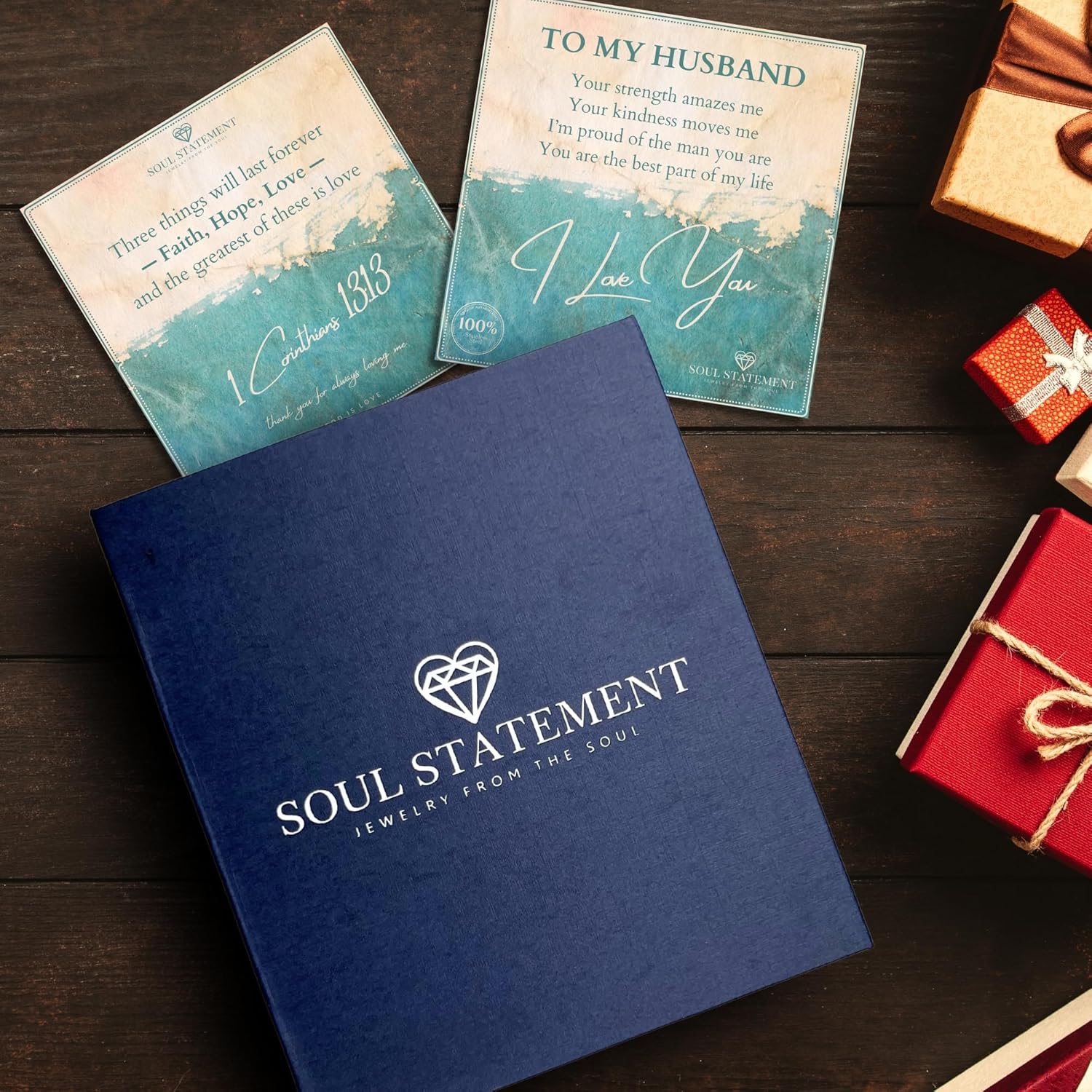 Cuban Link Chain Neckace for Men - Stainless Steel, Personalized Meaningful Message Card with Bible Verse on back, Promise to My Husband, Son, Dad, Boyfriend - Keepsake Box - Image 7