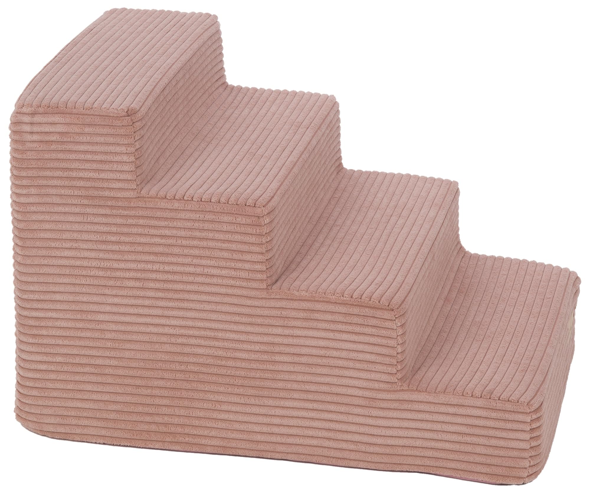 Hundetreppe mit 4 Stufen Katzentreppe Haustiertreppe Einstiegshilfe Schaumstoff (Farbe: rosa (Cord))
