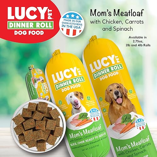 Miniatura 2 de Lucy Pet Dinner Rolls- Pastel de carne de mamá con zanahorias y espinacas 2 libras