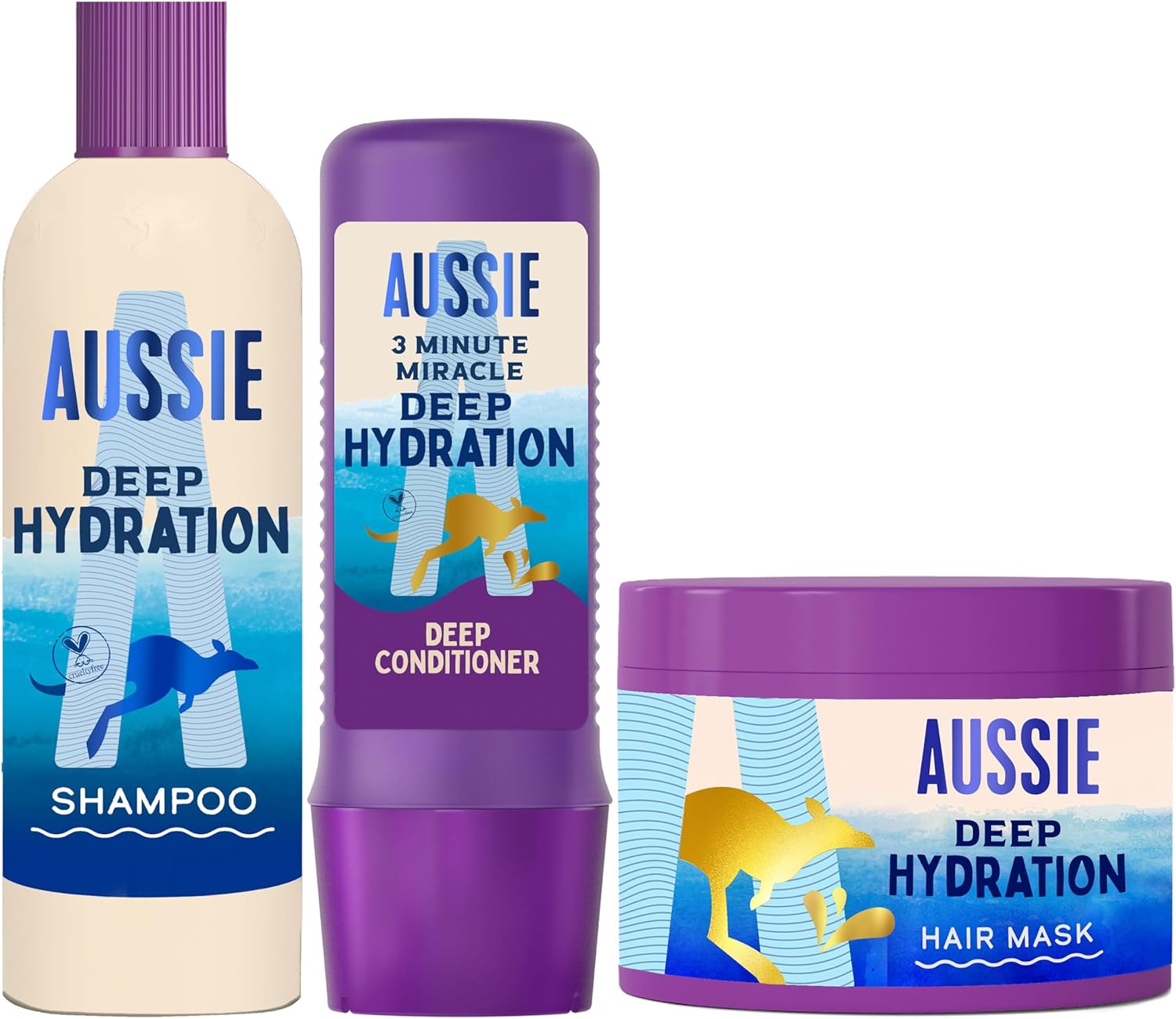 Pack Aussie Hidratación Profunda con champú, acondicionador y mascarilla por 16,14€ (en compra recurrente)