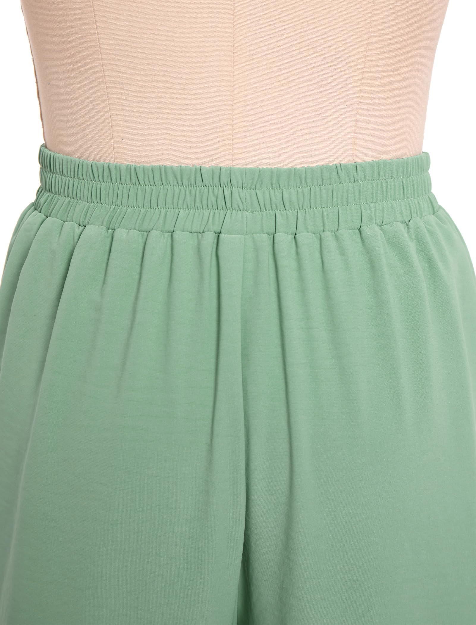 Palazzo Hose Damen Sommer High Waist - Elegante Luftige Stoffhose Mit Weitem Bein Und Elastischem Bund Für Urlaub Strand Freizeit