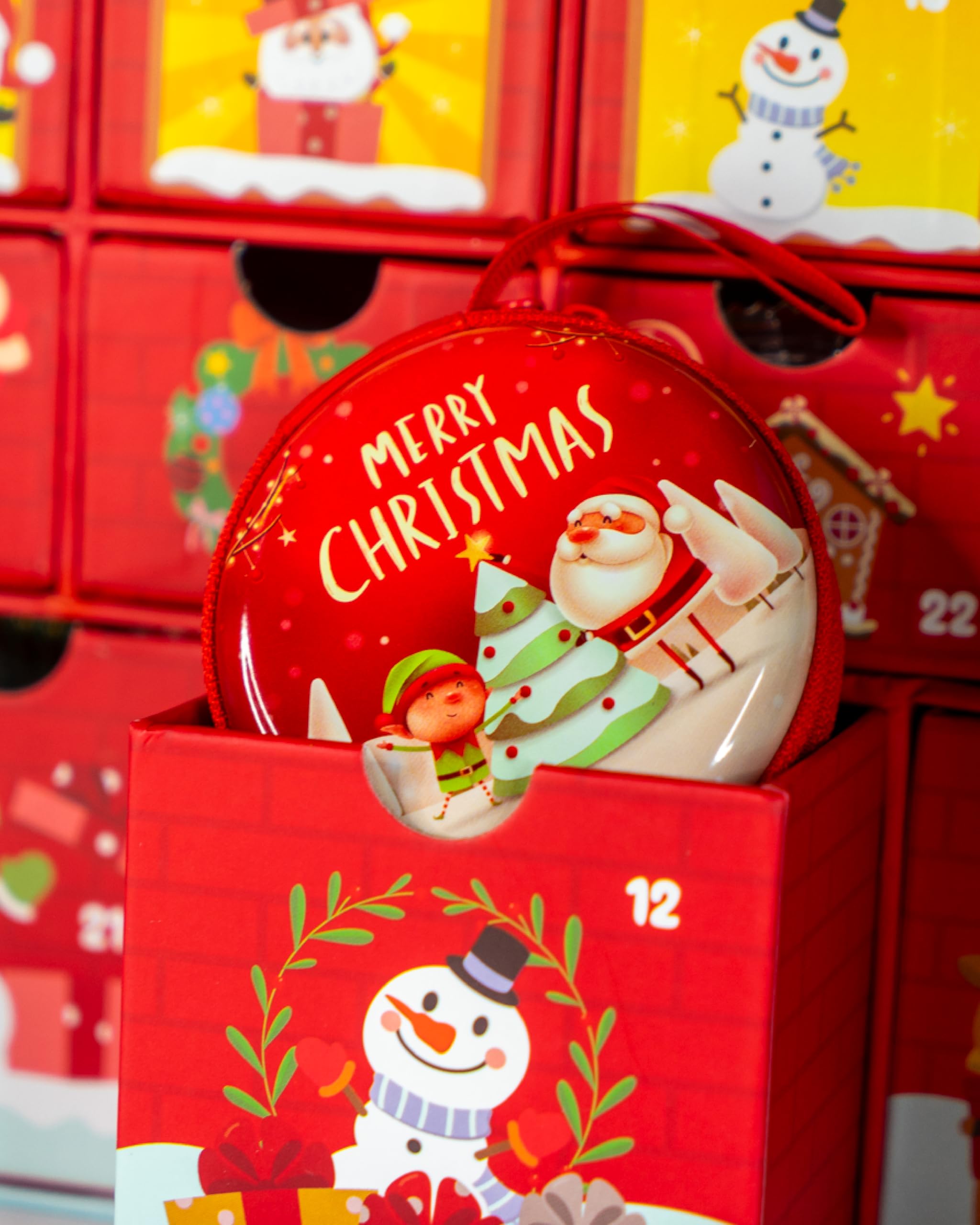 Calendario de Adviento, 24 cajones, sorpresas para descubrir cada día, 24 regalos, Navidad, regalo para niños y adultos