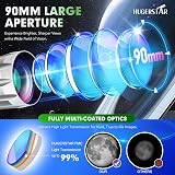 HUGERSTAR Telescope Astronomy Professional for Adults, 90 mm Aperture 900 mm Refractor Telescopes for Children and Beginners with Extendable Tripod, Phone Adapter, Moon Filter, Accessories Observation - 2