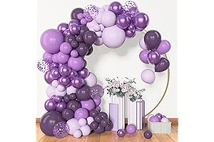 Stunning Purple Balloon Garland Arch for Enchanting Celebrations