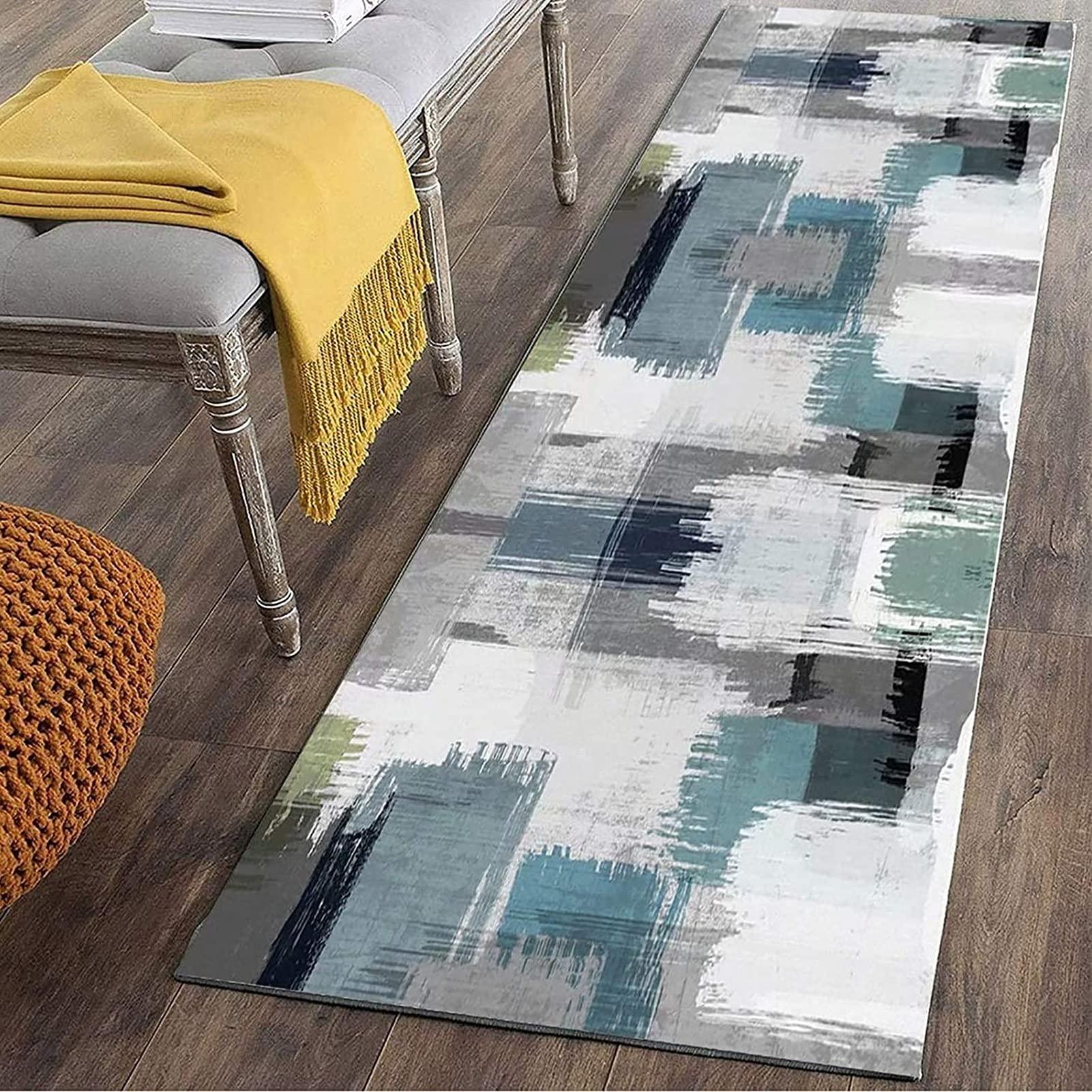 Hluongtn Carpet Runner Rug For Hallway, Non Slip Long Kitchen Rugs, Corridor Runner Rug, Passahallway Hall Runner Narrow Rugs/80X150cm/2.6Ftx4.9ft