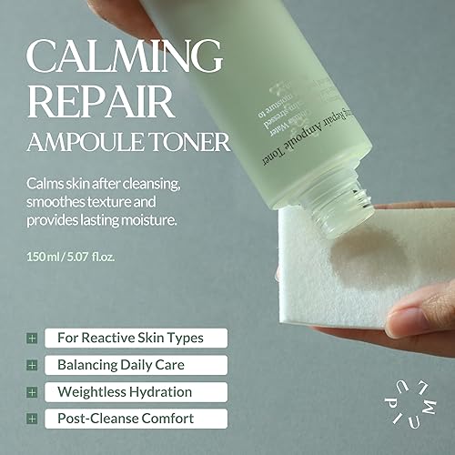 Miniatura 2 de LU'PIUM Tónico de ampolla calmante reparador – Tónico vegano calmante e hidratante para pieles sensibles o irritadas, agua de Chamaecyparis y