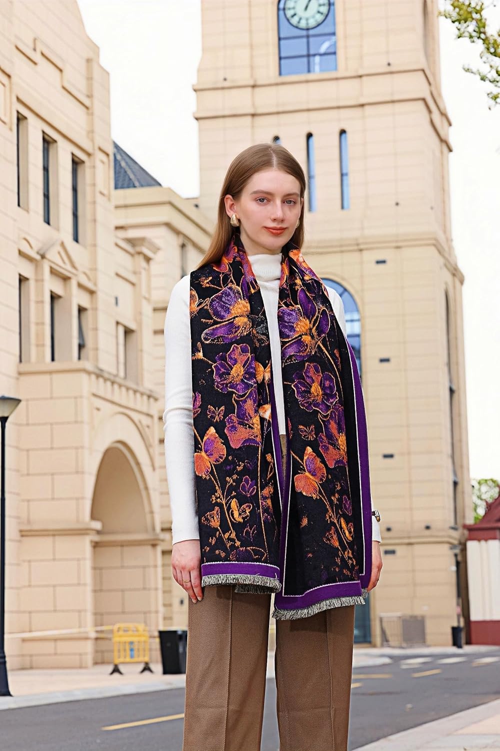 Wander Agio Winter Pashmina Shawls and Wraps Blanket Fashion Shawl Decoration Scarves Handmade Embroider Womens Paisley Scarf - Image 9