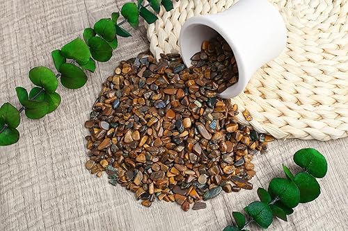 Vista 124 de ZHIYUXI Piedras de cristal de cornalina para pecera, grava, jarrón de relleno, cristales triturados, cristales curativos pulidos, piedra de cuarzo K