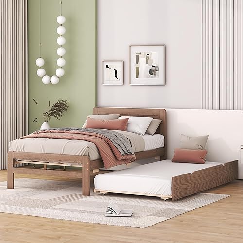Miniatura 28 de HomSof Marco de cama flotante de tamaño individual de diseño moderno, nogal Nuez,Blanco,https://www.amazon.com/dp/undefined