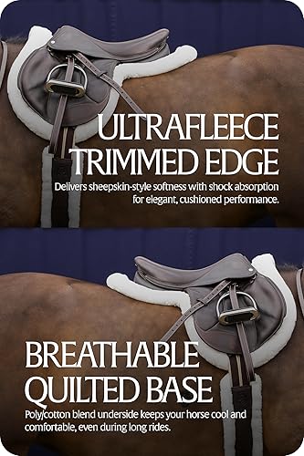 Miniatura 4 de Equinavia Eidsvoll - Almohadilla de sillín inglesa en forma de salto con ribete ultra polar