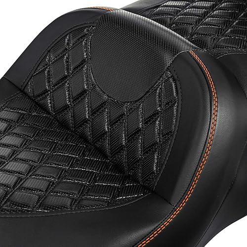 Miniatura 5 de Asiento del pasajero del conductor con almohadilla envolvente King Tour Pack para respaldo del maletero Sissy Bar apto para Harley Touring Road King