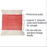 Vista 5 de Boardwalk 503WHCT Super Loop - Cabezal de trapeador húmedo, algodón/sintético, tamaño grande, blanco, 12/cartón