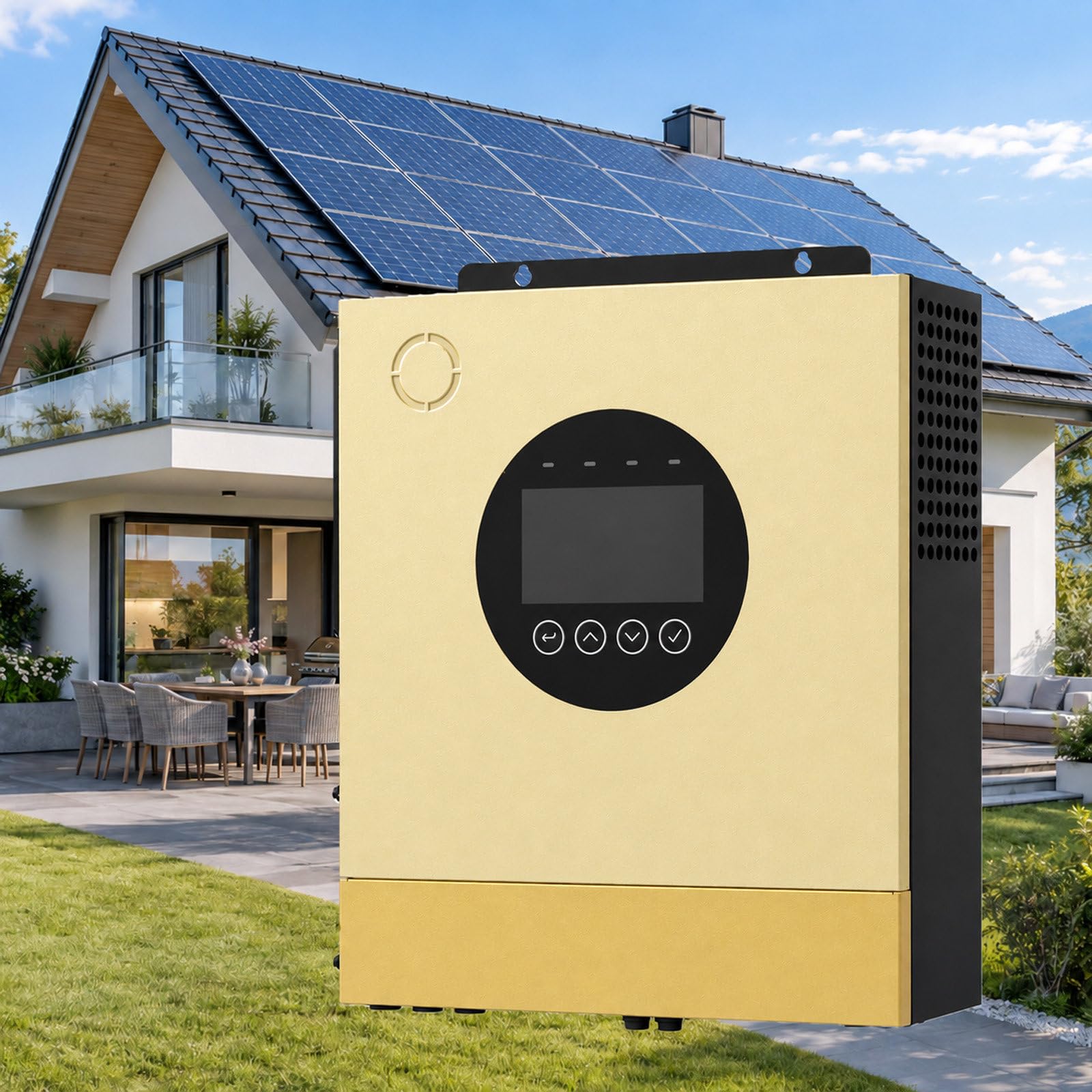 Inversor solar híbrido de 6500 W y 48 V con doble salida de CA Gold