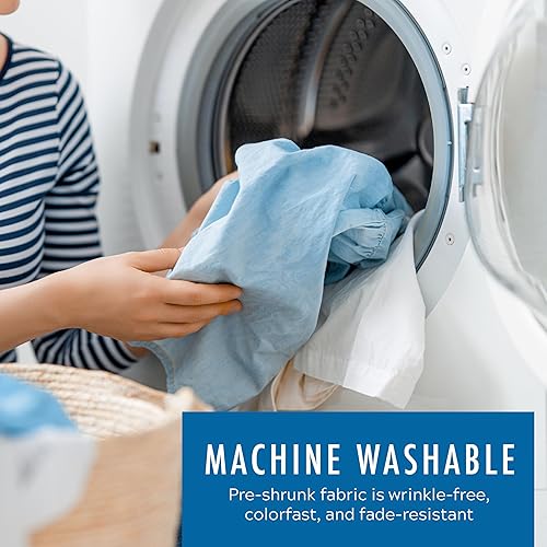 Miniatura 5 de FRESH IDEAS faldón clásico para cama, fruncido, longitud de caída 14 pulgadas