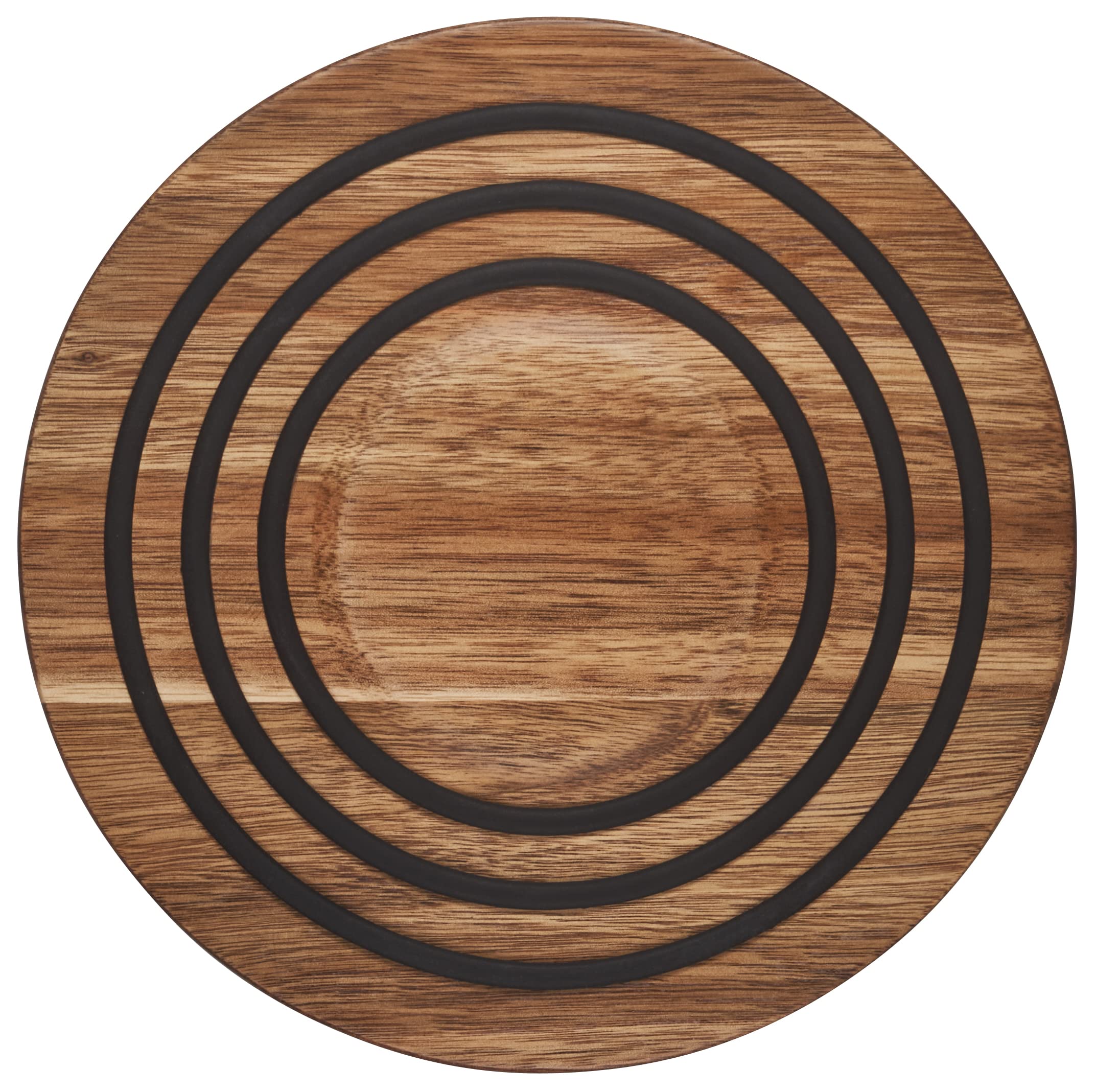 Buy Le Creuset Wooden Trivet, Acacia Wood with Black Silicone