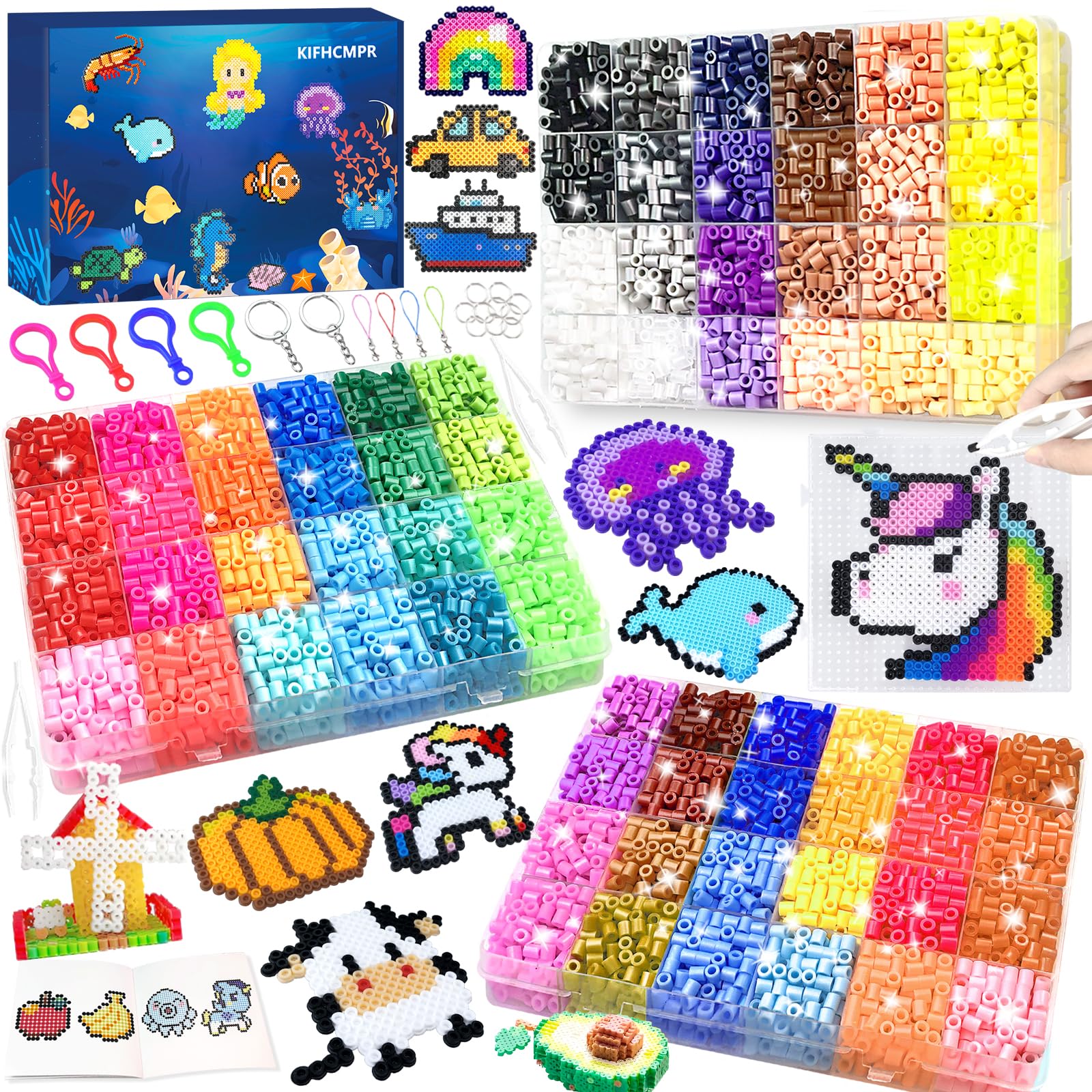 5mm Fuse Beads Kit -72 Colors Craft Set for Kid,DIY Arts and Crafts Kits
