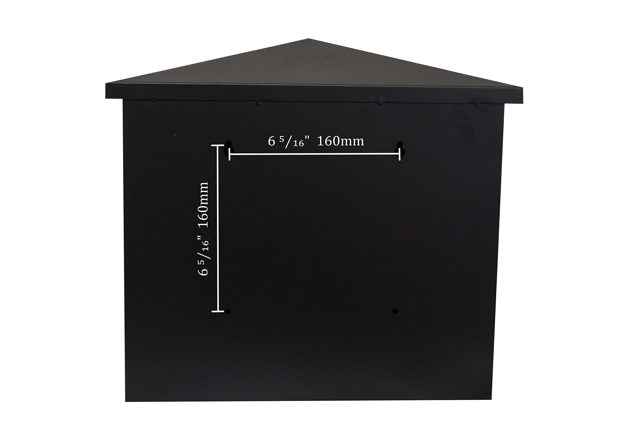 Qualarc Leece Wall Mounted Mailbox In Black With Combo Lock WF-W1701BK - View #8