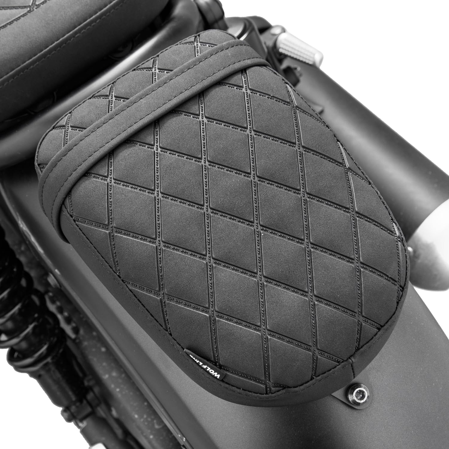 Sella Posteriore per Passeggero Moto per Rebel 500 300 2017 2018 2019 2020 2021 2022 2023 2024 2025 2026 CMX500 CMX300 Set Cuscino Singolo e Imbottitura Passeggero (Posteriore Nero)