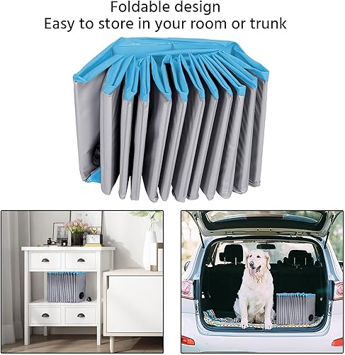 Miniatura 7 de YAHEETECH Plástico Plegable Duro, Gran bañera para perros, piscina colapsable, para Perros, Bañera para Mascotas, Perros, Gatos