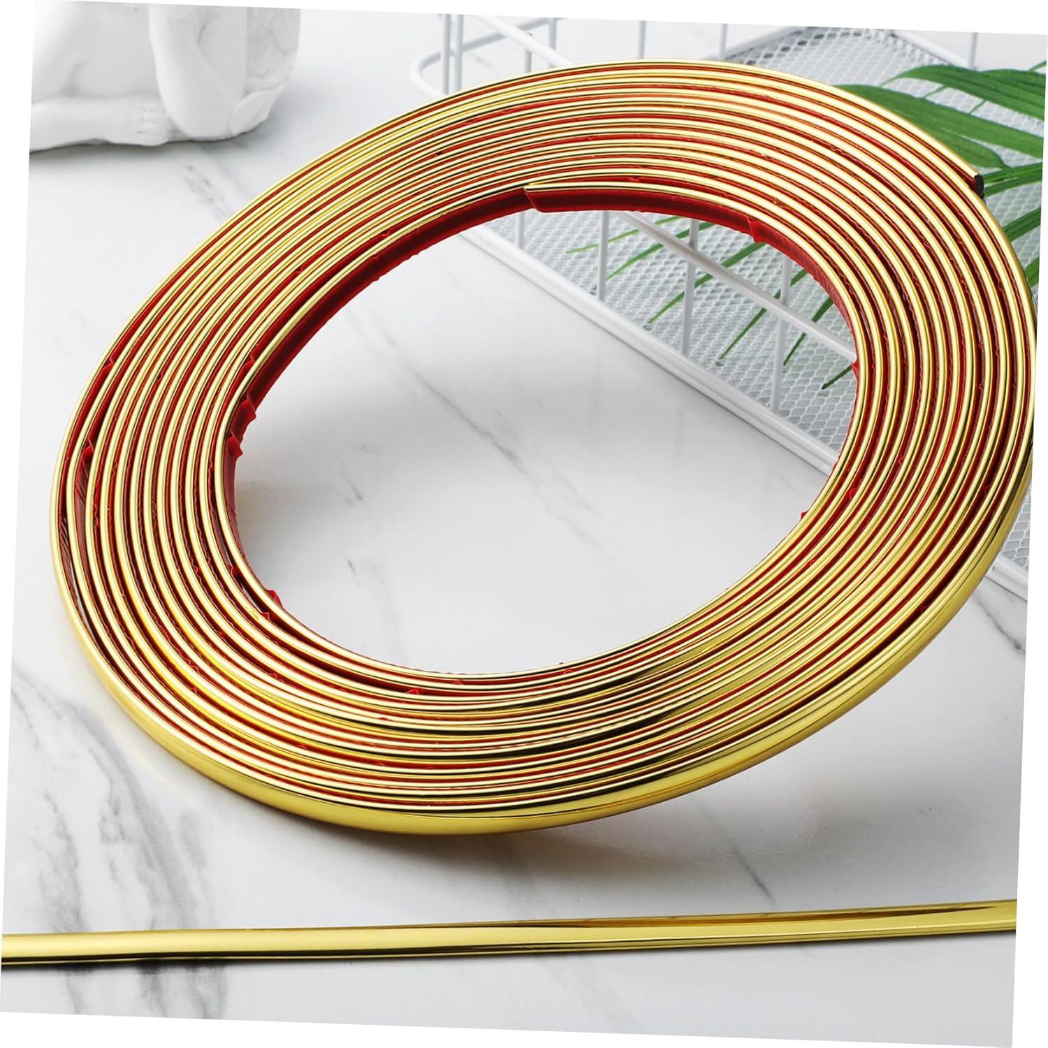 POPETPOP 6rolls Flexible Peel and Stick Molding Trim of Wall Trim for Mirror Frame Cabinet and Ceiling Decorative Wall Moulding for Home Decor