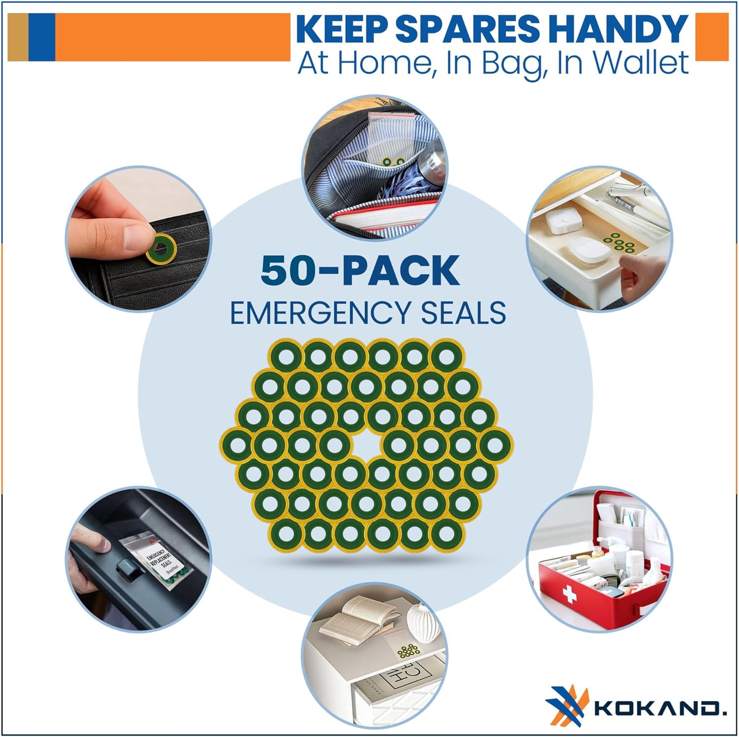 Premium Oxygen Regulator Yoke Washer Seals (50pk) - Brass Viton Yoke Gasket for CGA-870 Valve - O2 Regulator for Oxygen Tank Sealing Washers - Durable and Leak-Free Brass Washer O Ring Seal