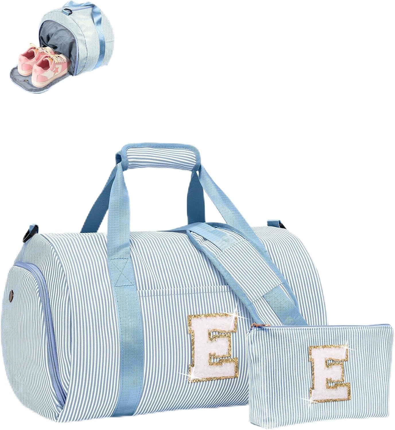 Holiday Gift for Grandkids, Girls Travel Duffle Bag, Initial Gifts