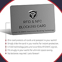 Vista 8 de SaiTech IT Tarjeta de bloqueo RFID, una tarjeta protege todo el monedero, NFC sin contacto, protector de tarjeta de crédito bancario sin contacto