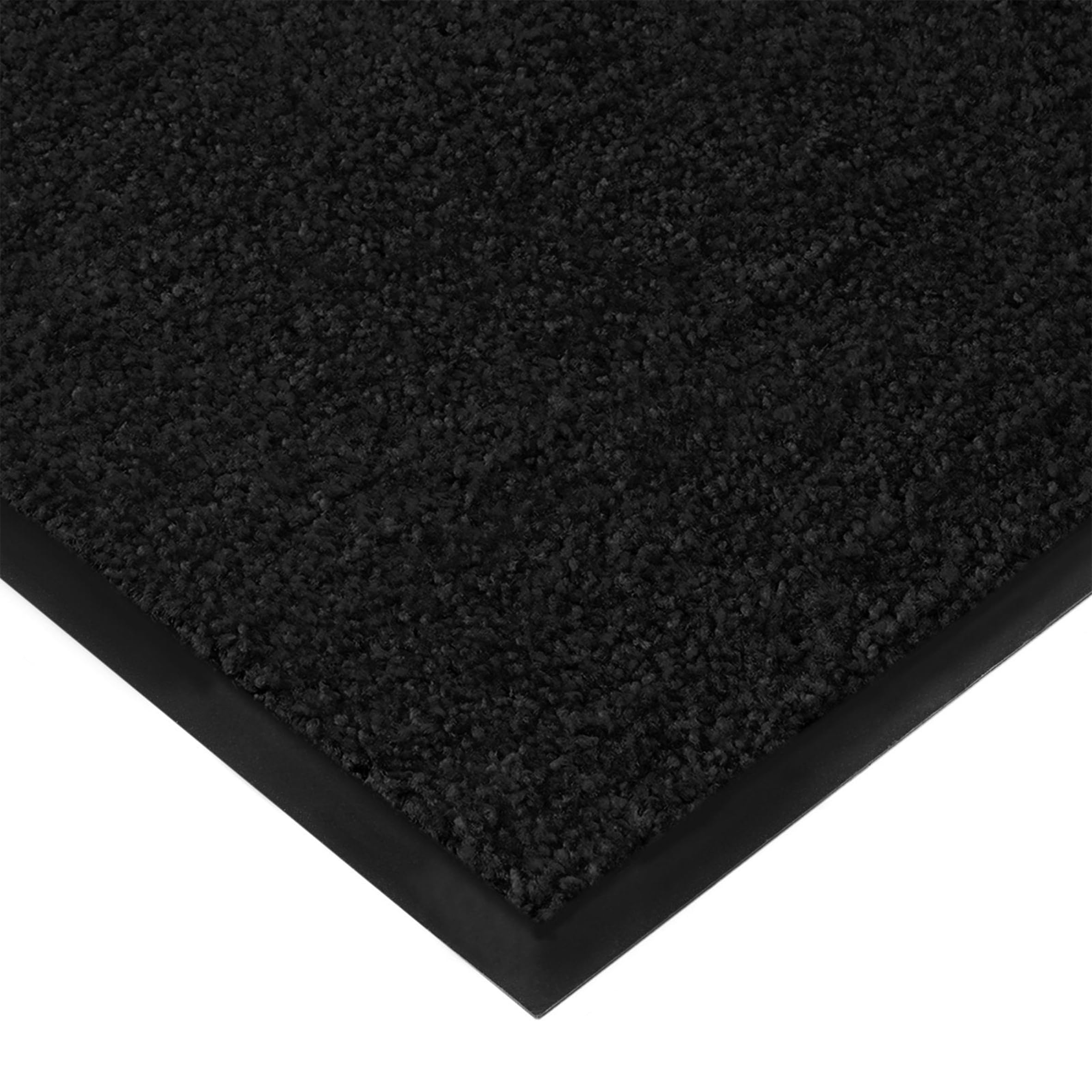 Floordirekt Schmutzfangmatte Rhine - waschbare & leistungsstarke Fußmatte - Sauberlaufmatte mit Rutschfester Rückseite - Türmatte für den Eingangsbereich (Schwarz, 200 cm x 200 cm)