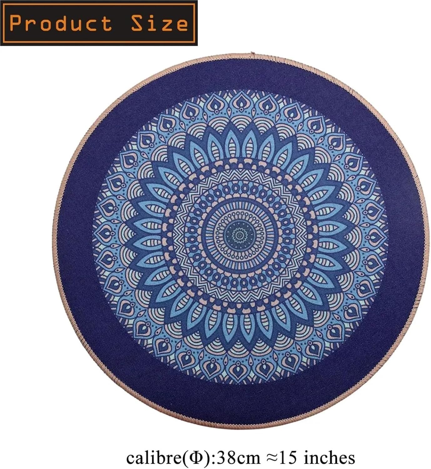 Round Boho Placemats, Rubber Heat Resistant Tabel Mats, Waterproof Washable Placemat for Dining Table Decoration(1p,6PCS)