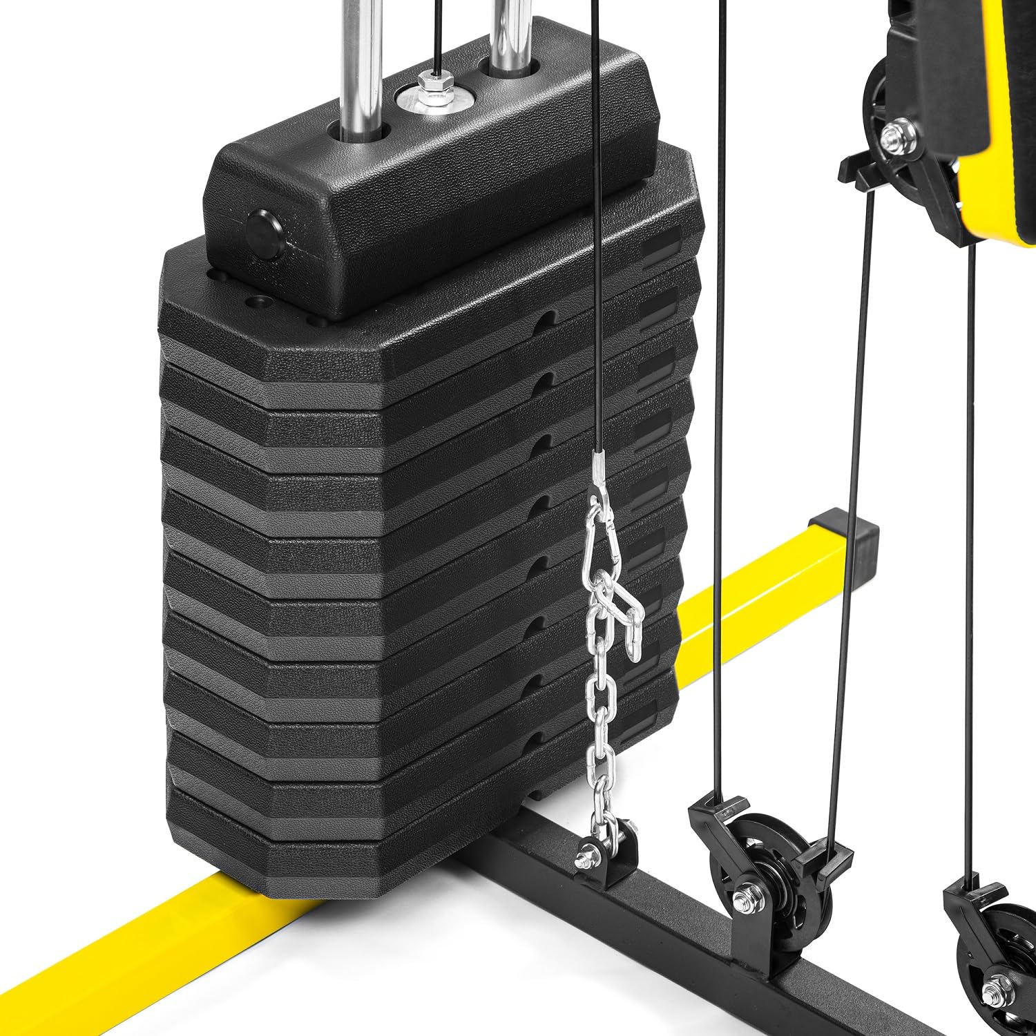 Krachtstation met 72 kg gewichten - 170x103x205 cm - zwart