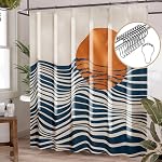 AmazerBath Linge de douche claire, 72x72 Linge de douche en plastique, étanche PEVA Rideaux de douche Linge de douche, mignons rideaux de douche léger pour salle de bains avec aimants et 12 Trous en métal grommet résistants à la rouille