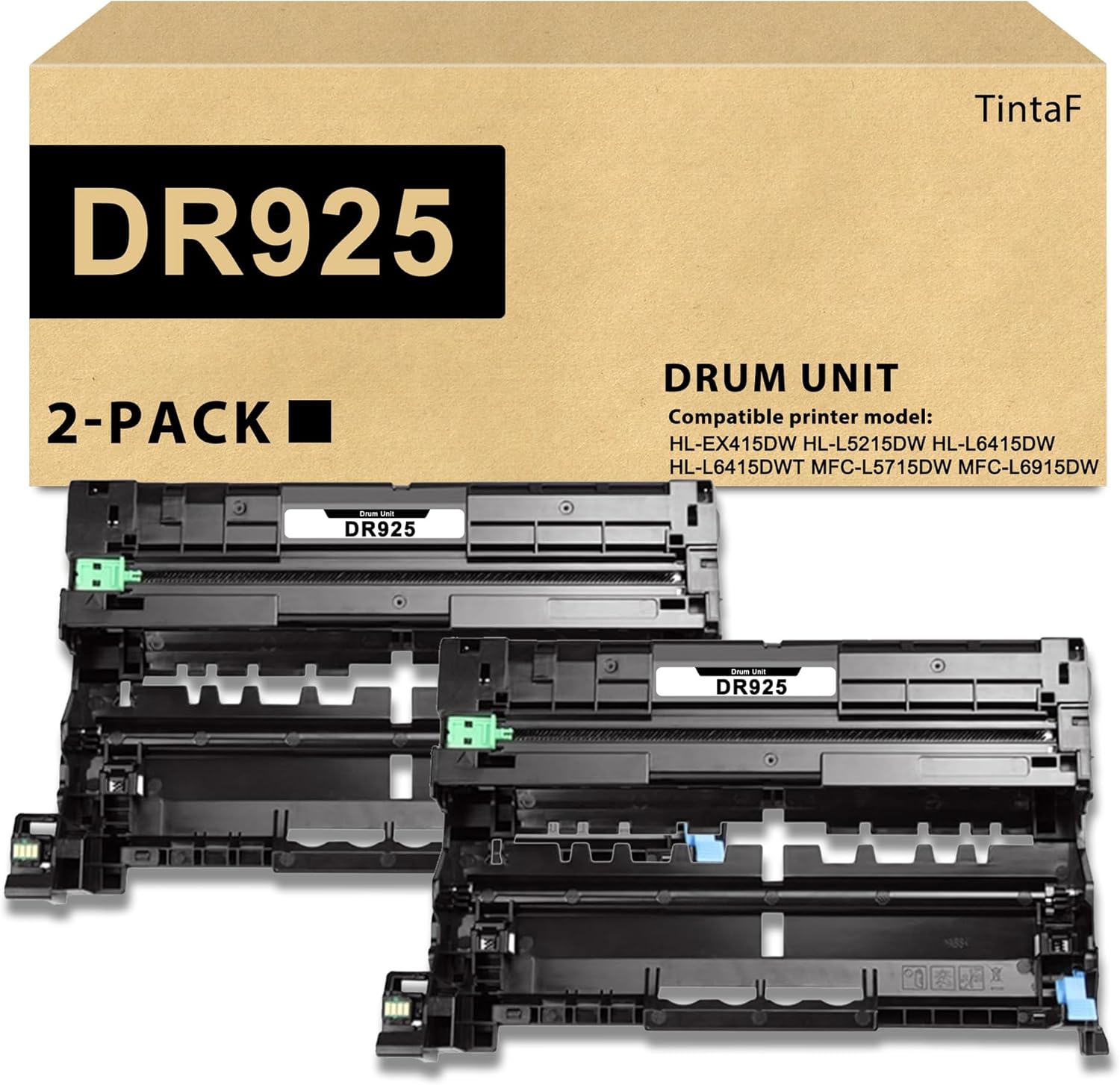DR-925 DR925 Drum Unit Replacement for Brother DR-925 Drum Unit for HL-EX415DW HL-L5215DW HL-L6415DW HL-L6415DWT MFC-EX915DW MFC-L5715DW MFC-L6915DW Printer Ink 2-Pack (45,000 Pages)