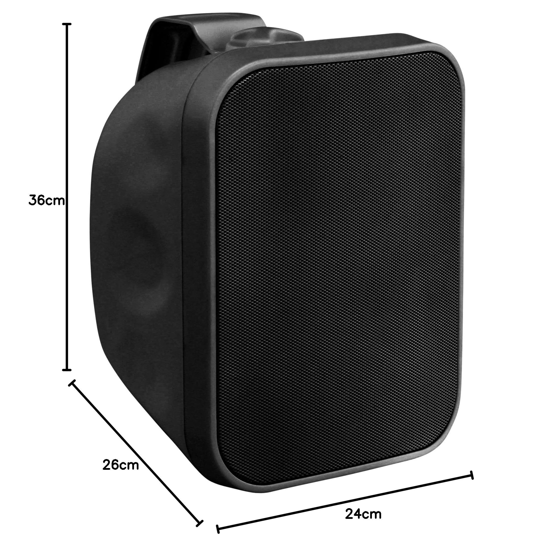 Pronomic OLS-5 BK DJ PA Outdoor-Lautsprecher für Garten, Terrasse, Restaurant (80 Watt, Schutzart IP56, 8 Ohm, 5,25" Woofer) schwarz