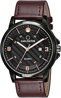 Carlington Analog Watches for Men with Leather Strap - CT 1050