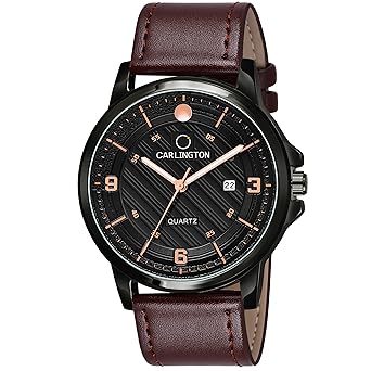 Carlington Analog Watches for Men with Leather Strap - CT 1050