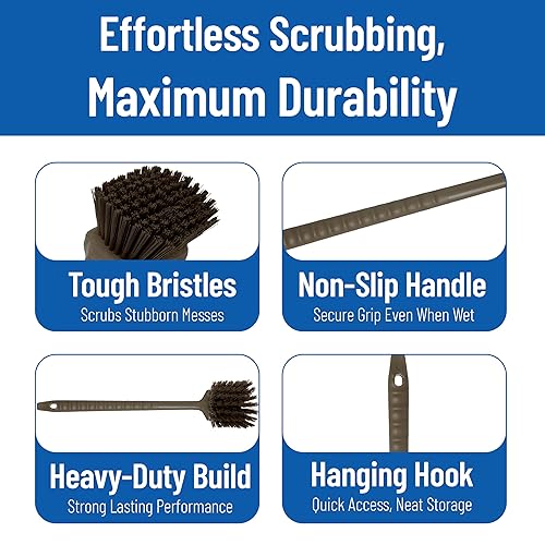 Vista 62 de SPARTA 40501EC14 Cepillo de plástico grande para fregar, cepillo de cocina, cepillo utilitario con mango largo para limpieza, 20 pulgadas, azul