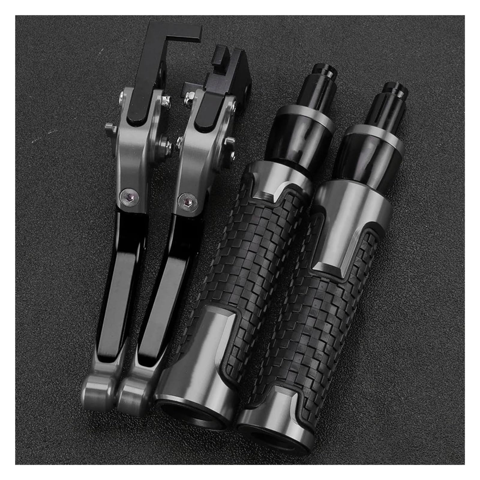 USQBUZHHK Brake Clutch Lever Handlebar Handle Bar Grips Extendable Adjustable Brake Clutch Lever for YZF R6 YZFR6 2005-2016(B5)