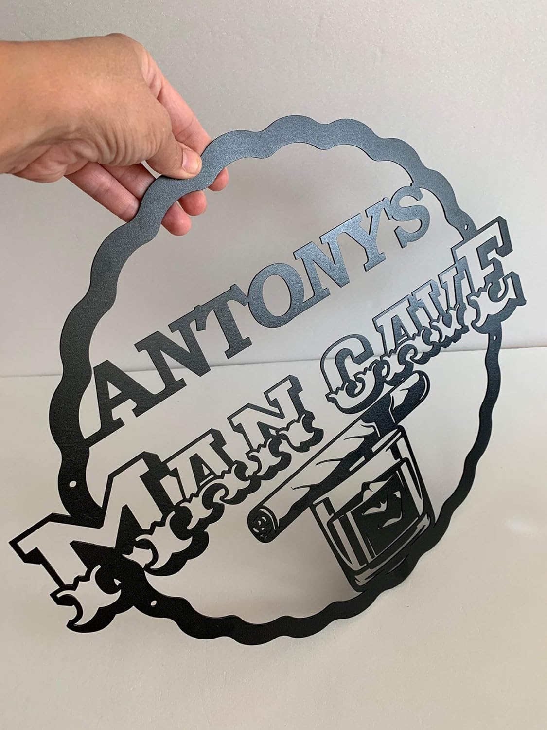 Personalized Man Cave Metal Sign, Custom Name Bar Sign, Laser Cut, Metal Wall Art, Home Decorations, Whiskey and Cigar Lounge, Housewarming Gift, Dad's Man Cave, Birthday Gift for Dad, Dad's Man Cave