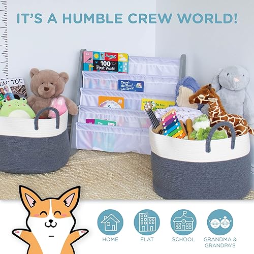 Miniatura 7 de Humble Crew Librero de almacenamiento para libros infantiles, gris/blanco, 4 niveles Gris/Blanco,verde (camo green),Gris/rosado,Madera