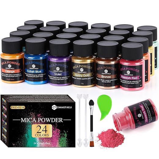 24-Color Mica Pigment Powder Set