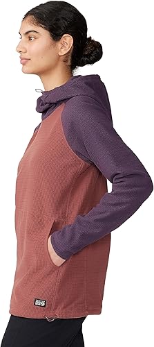 Miniatura 3 de Mountain Hardwear Sudadera con capucha Summit Grid para mujer, Clay EarthBlurple, talla M