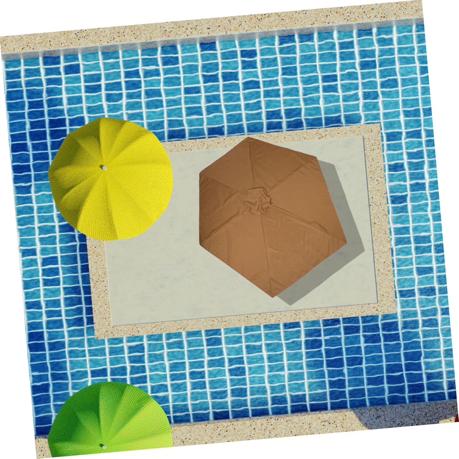 Patio Umbrella Replacement Canopy Outdoor Parasol Cover Rib Market Umbrella Chic Design for Patio and Outdoor Spaces