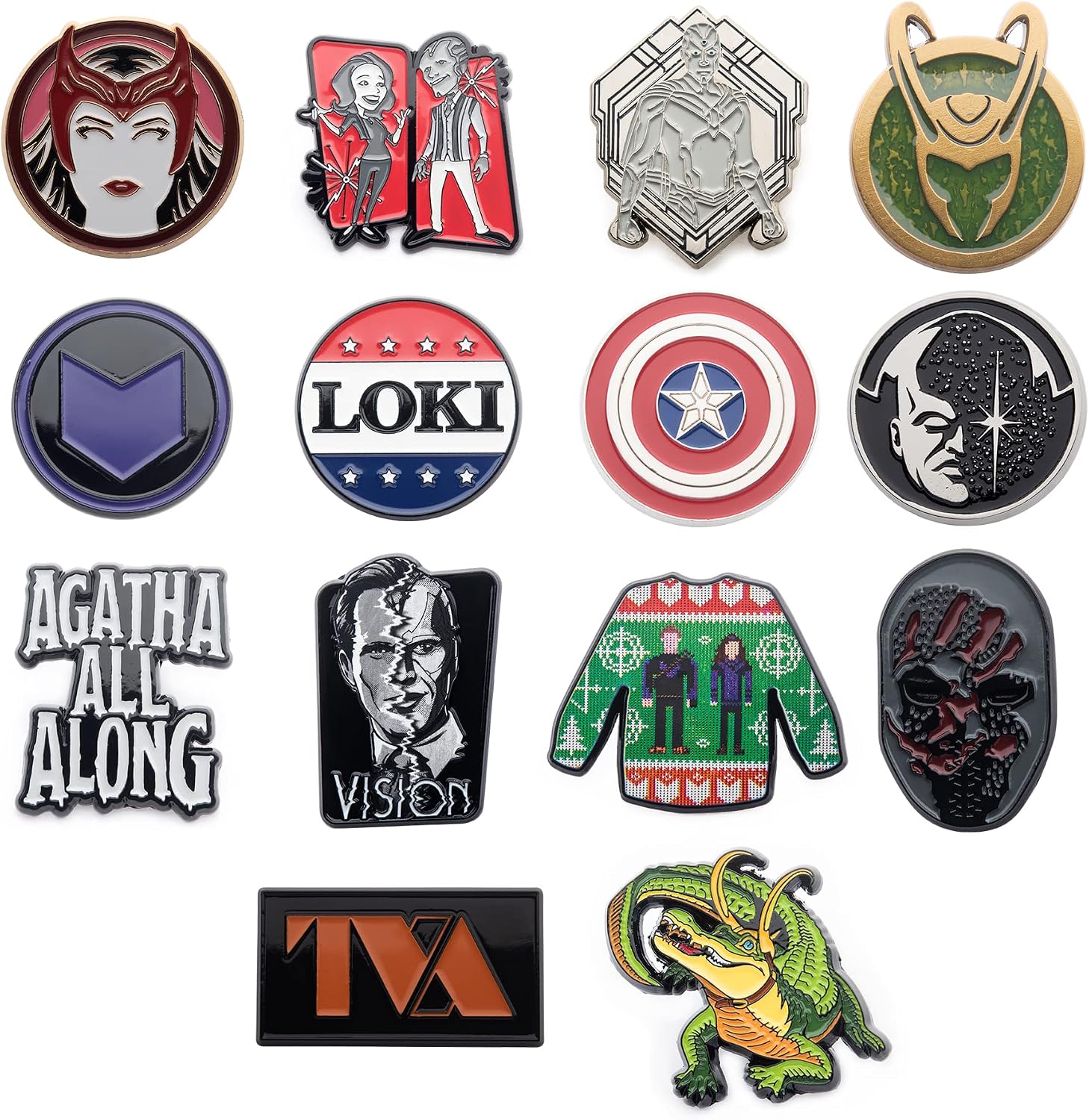 Marvel Studios Advent Calendar for 2021 Limited Edition Metal-Based with Enamel Lapel Pin Set. Comes in an Officially Licensed Box. (Amazon Exclusive)