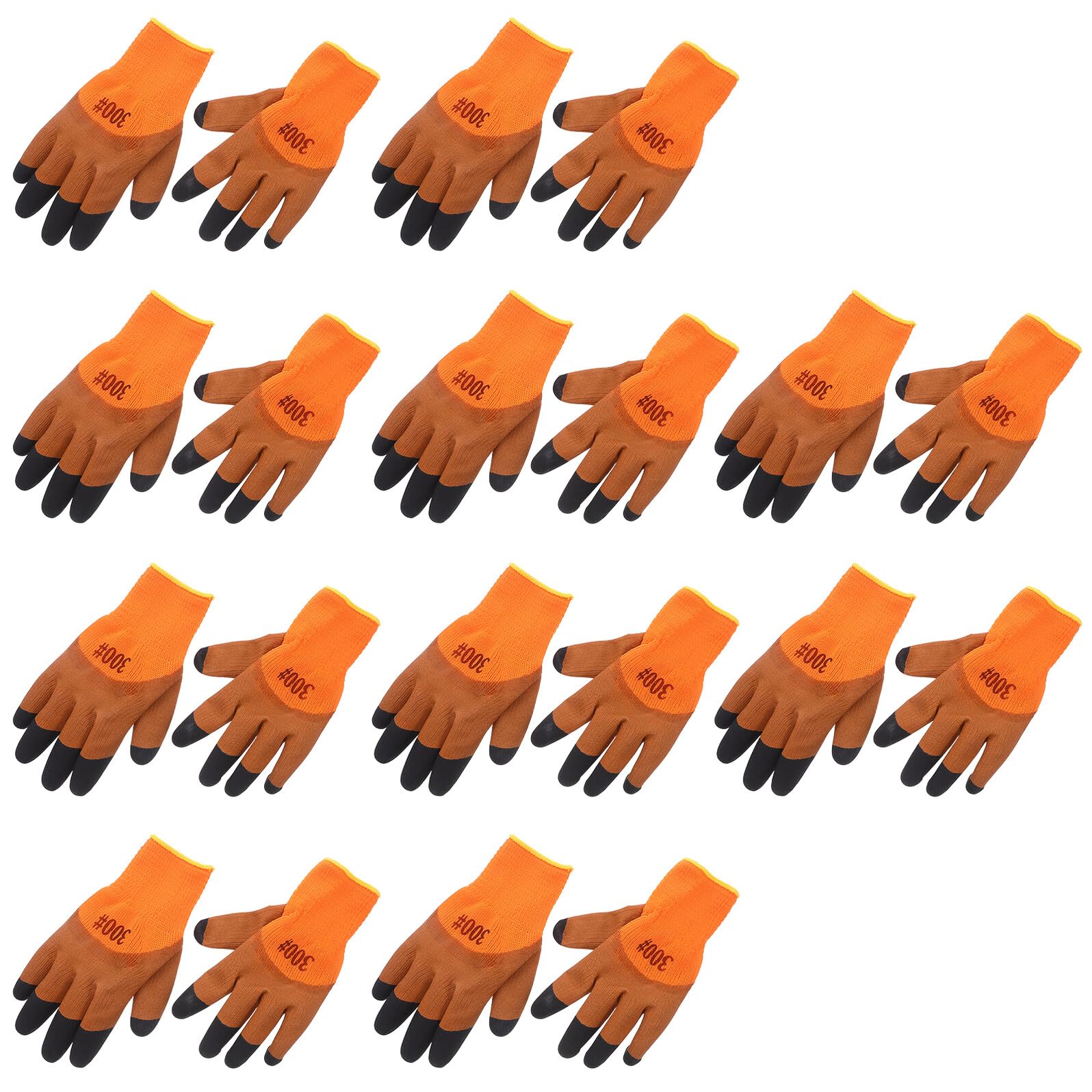 Guantes Térmicos de Trabajo para Hombre y Mujer, 10 Pares, Resistentes al Frío Forro Polar, Protección Aislante y Refuerzo en Punta, para Exteriores, Construcción, Jardinería