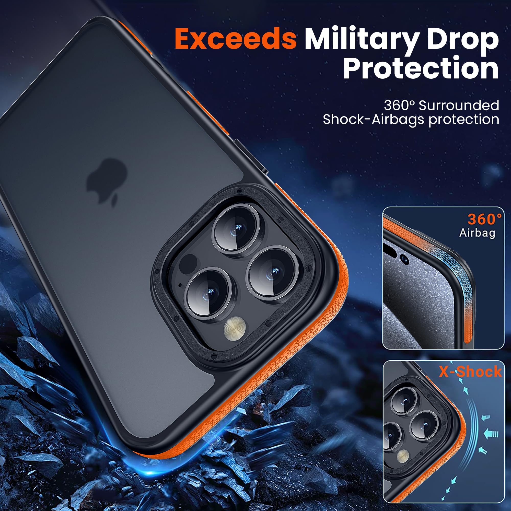 Amazon.com: Yriklso for iPhone 16 Pro Phone Case, Shockproof for