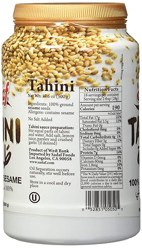 Miniatura 2 de Sadaf Tahini 100% sésamo puro, 17.64 oz