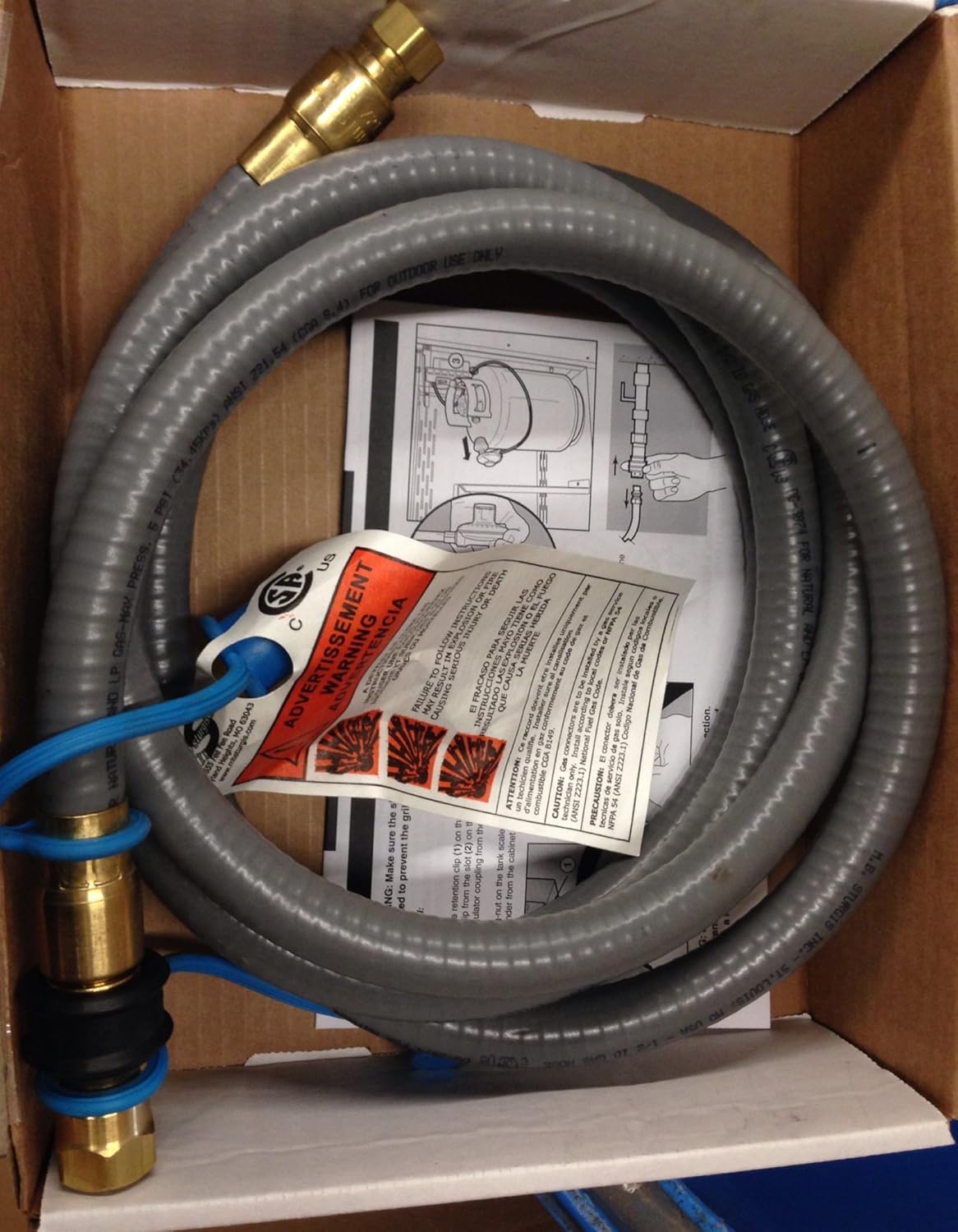 Weber # 82185 10' 1/2 NG Hose w/ 3/8 QD Fitting for all 2013 Genesis 330 NG