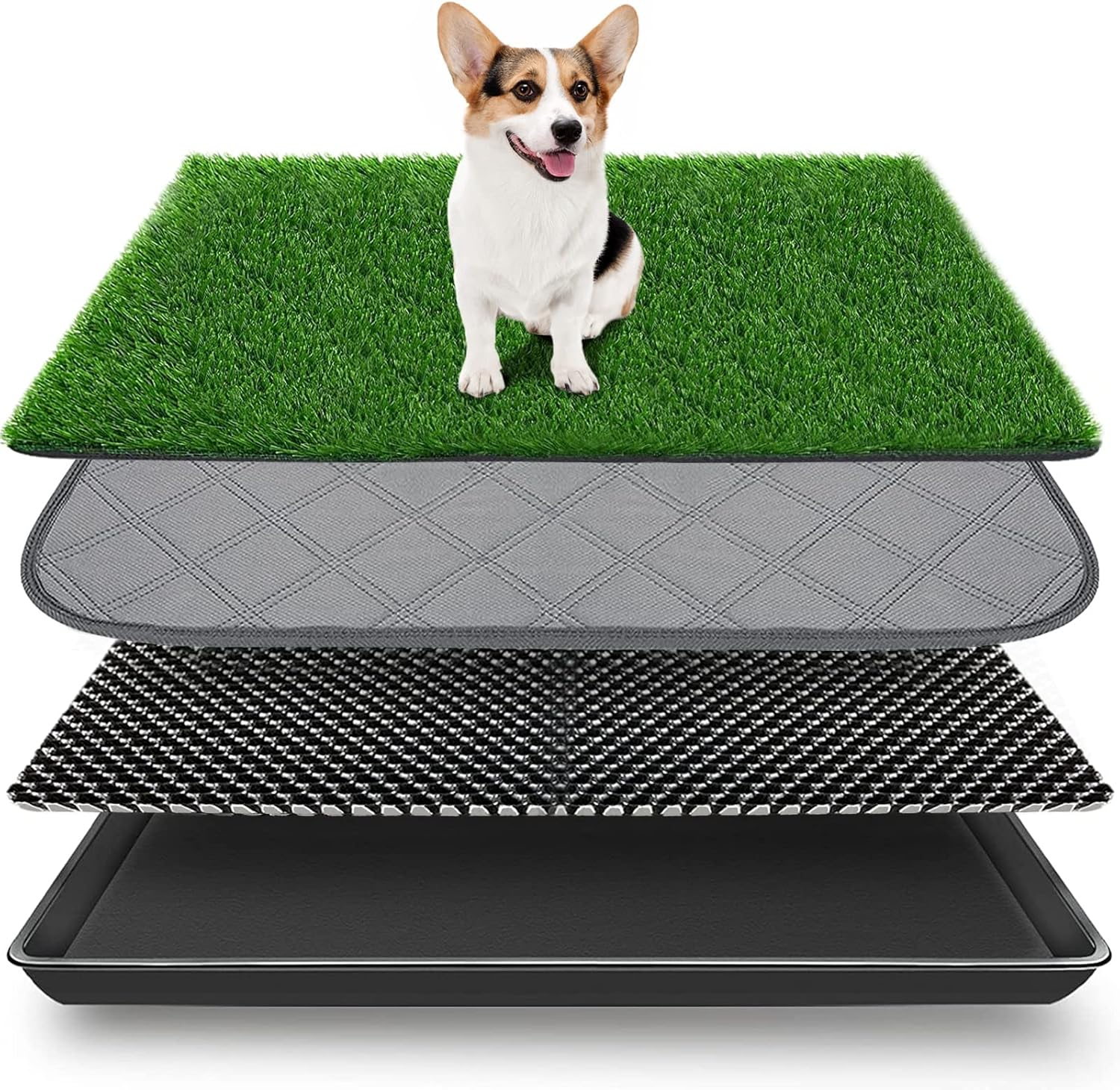 Embellbatt Dog Grass Pad with Tray, Dog Potty Grass for