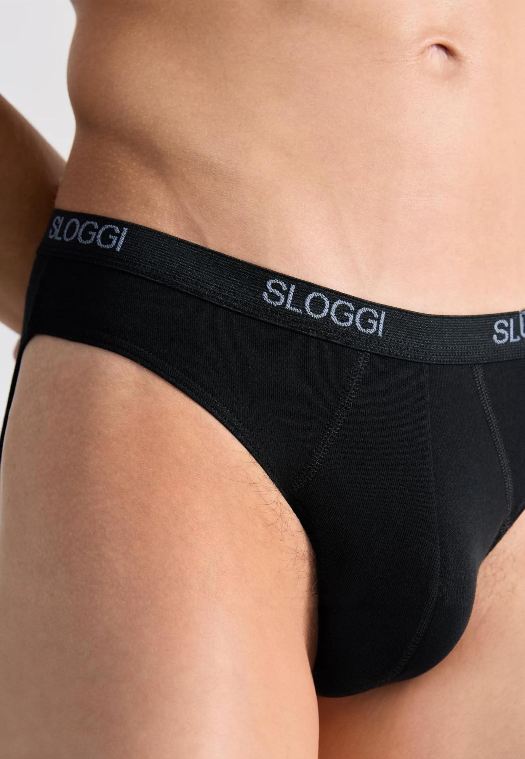 Sloggi Slip Bassi Uomo Men Basic Mini 4P, Nero 8