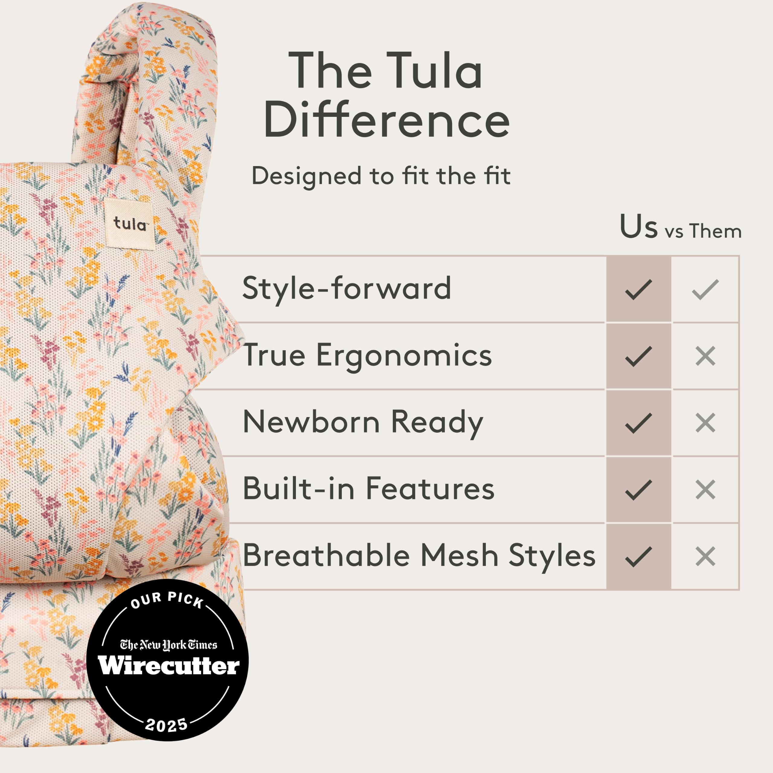 Tula Mesh Explore marsupio neonati e bambini ergonomico, estivo, transpirante, marsupio regolabile, dalla nascita, varie posizioni, fronte strada, per 3,2-20,4 kg, Beyond